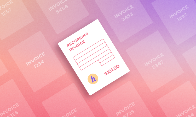 Illustration of a recurring invoice