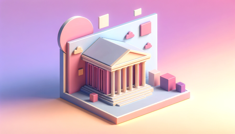 ACH paperwork beside a bank