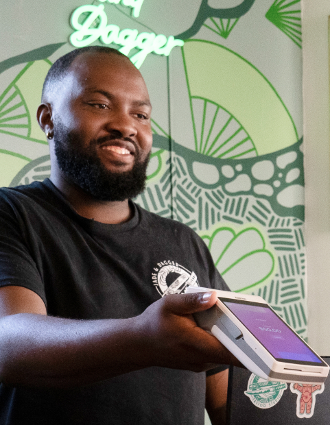 Jade is taking payment