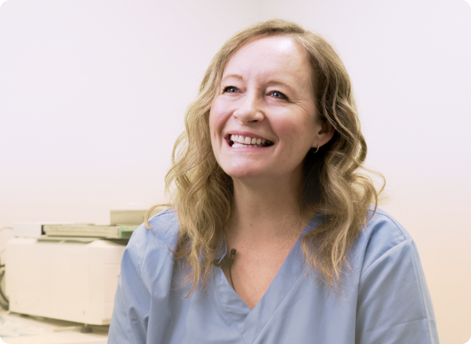 The man is giving an interview