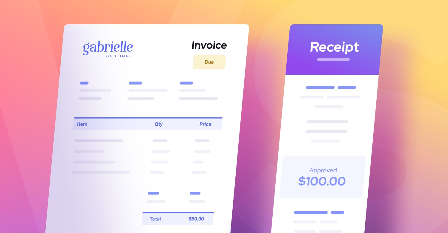 Invoice and Receipt side by side