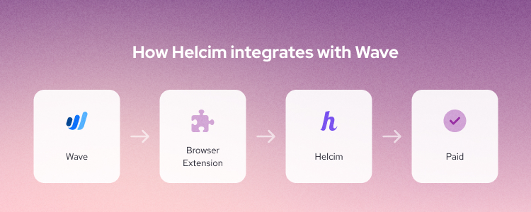 Integrate Helcim with Wave using Helcim Payment Extension workflow