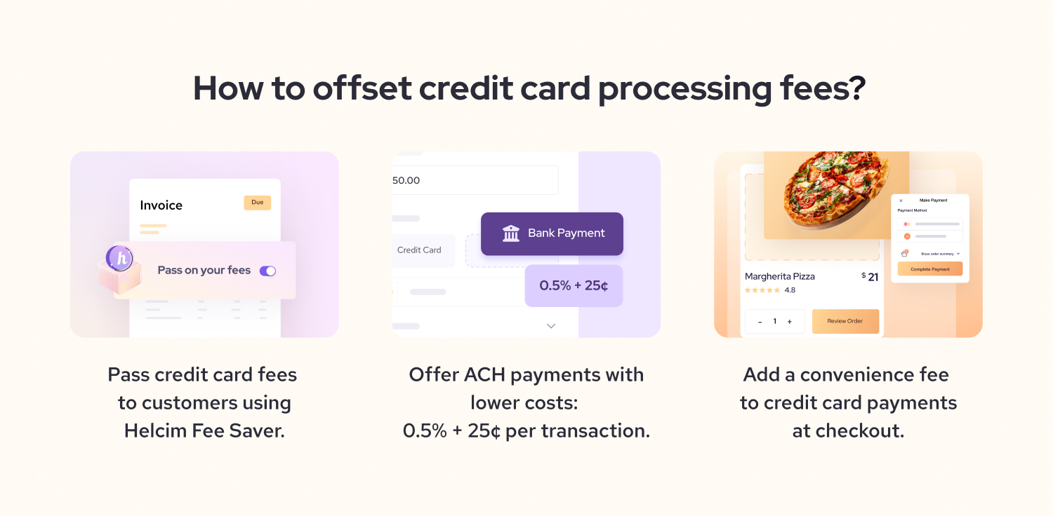 How to offset credit card processing fees