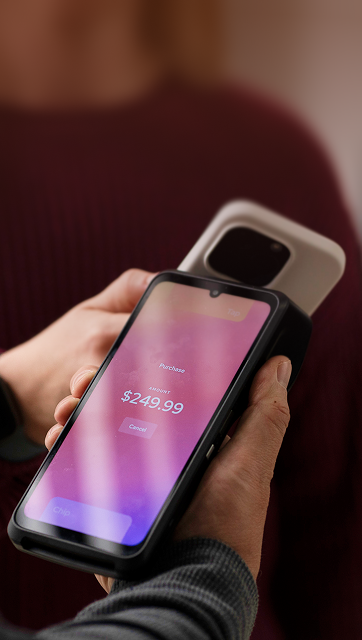 Purple Card Reader Flatlay