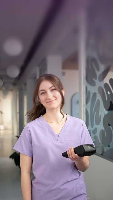Purple Card Reader Flatlay