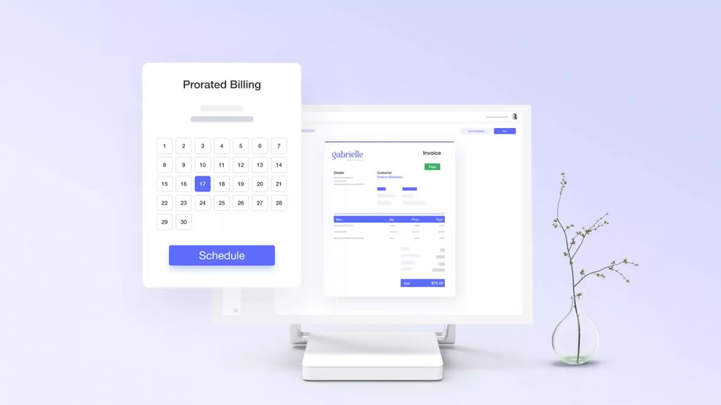 POS device depicting prorated payments